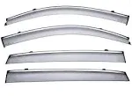 WellVisors Window Visors Wind Deflectors Compatible With Acura 2014-2020 MDX With Chrome Trim Rain Guards 3-847AC008