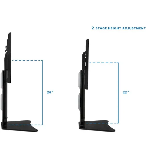 Mount-It! Universal Swivel TV Stand | Height Adjustable Tabletop TV S