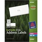 Avery� EcoFriendly Labels, 1 x 2-5/8, White, 750/Pack AVE48160