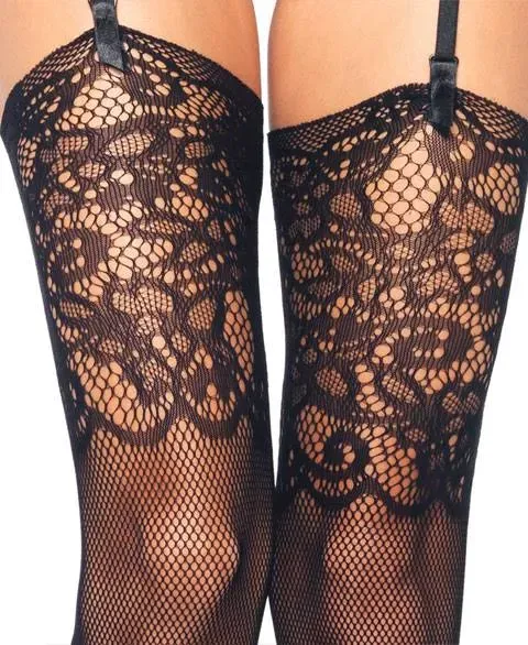 Leg Avenue womens Hosiery Lace Thigh Highs