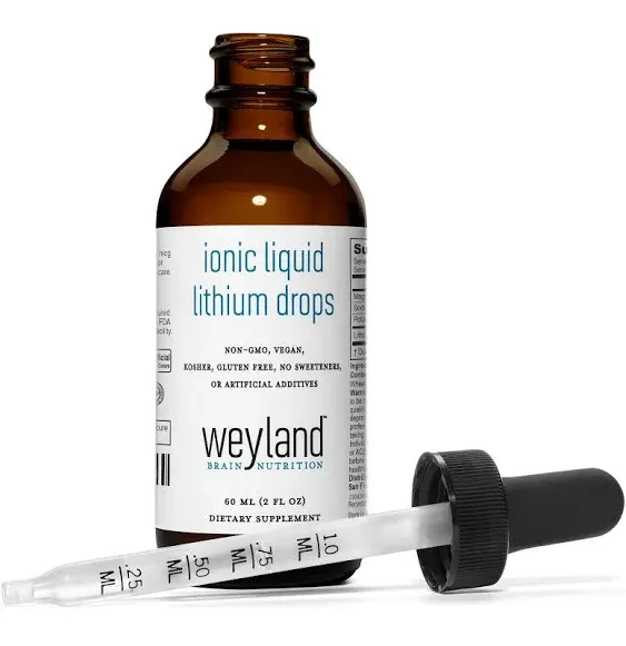 Weyland Brain Nutrition: Ionic Liquid Lithium Drops (60 ml)