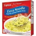 Lipton Extra Noodle Soup Mix with Real Chicken Broth - 4.9 oz box