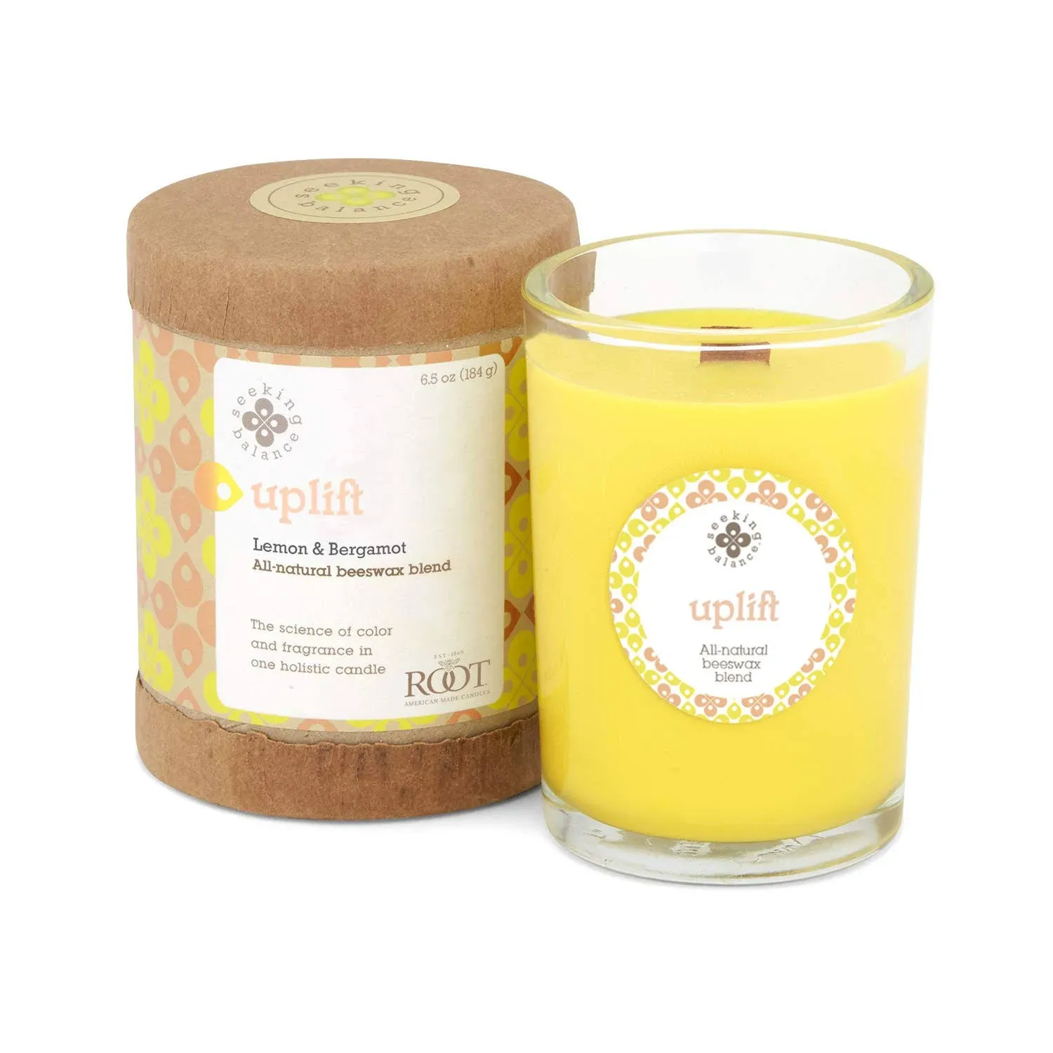 Root Candles Seeking Balance 6.5 oz Original Spa Candle Lemon & Bergamot Uplift ...