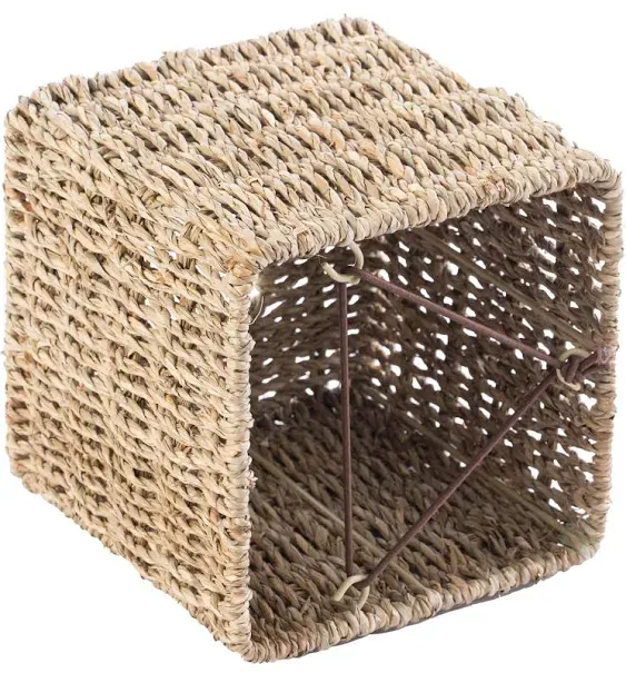 Natural Woven Seagrass Wicker Tissue Box Cover Holder