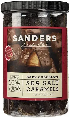 Sanders Dark Chocolate Sea Salt Caramels - 36 oz (Value 2 Pack)