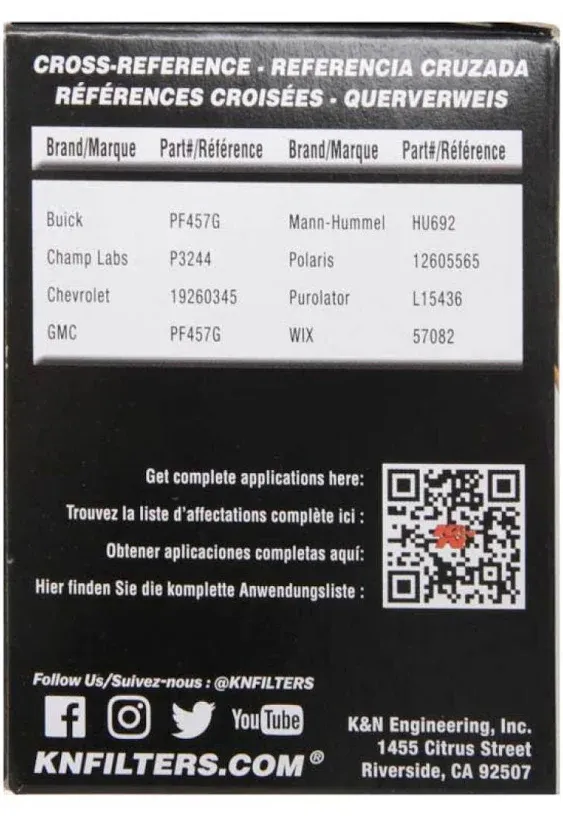 K&N K&n Premium Oil Filter: Designed To Protect Your Engine: Fits Select Buick/chevrolet/polaris/saab Vehicle Models (see Product Description For Full List Of Compatible Vehicles), Hp-7000 Lowes.com