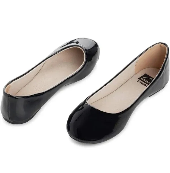 Alpine Swiss Womens Pierina Round Toe Ballet Flats