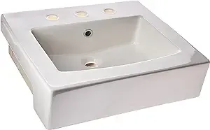 American Standard 0342008.020 Boxe Semi-Countertop Bathroom Sink, 13, White