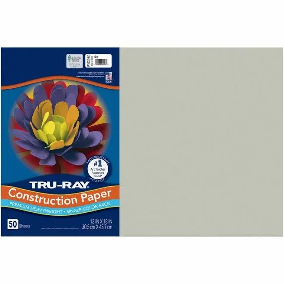 Tru-Ray® Black Sulphite Paper, 9" x 12" - 50 Sheets