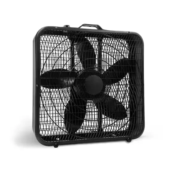 20 in. High Performance Box Fan with Carry Handle in Black