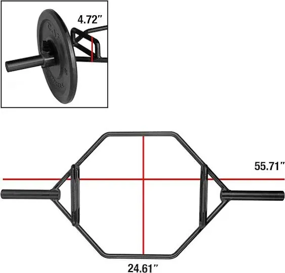 Cap Barbell Olympic Hex Bar for Shrug and Trap Bar Exercises