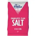 Diamond Crystal Granulated Plain Salt - 25 lb