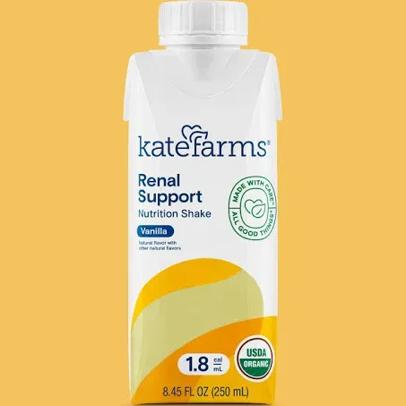 Kate Farms Renal Support 1.8 Vanilla Nutrition Shake, 8.45-ounce Carton