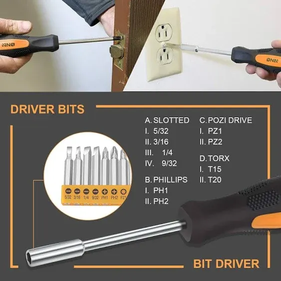 DNA Motoring Orange 27 Pcs 12V 1300mAh Lithium Cordless Drill & Home Hand Repair Kit Combination Tool Set, Model: TOOLS-00016