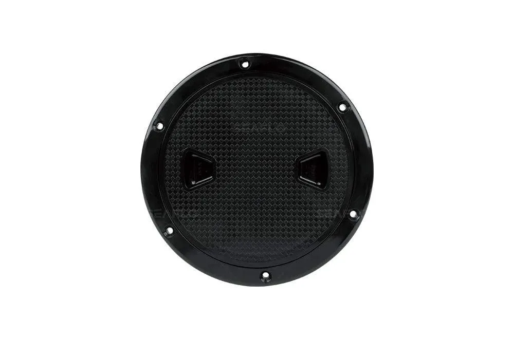 SEAFLO 4" - 8" Black Circular Non Slip Inspection Hatch w/Detachable Cover