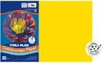 Tru-Ray Construction Paper, 76lb, 12 x 18, Yellow, 50-Pack