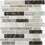 WOWSTAR 10-Sheet Peel and Stick Tiles, Marble Look Kitchen Backsplash Tiles, 11.5"x11.6" Light Brown