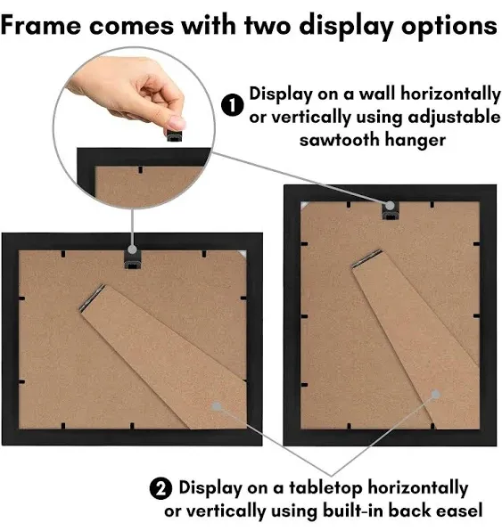 Americanflat 8.5x11 Diploma Frame in Black with Shatter Resistant Glass ...