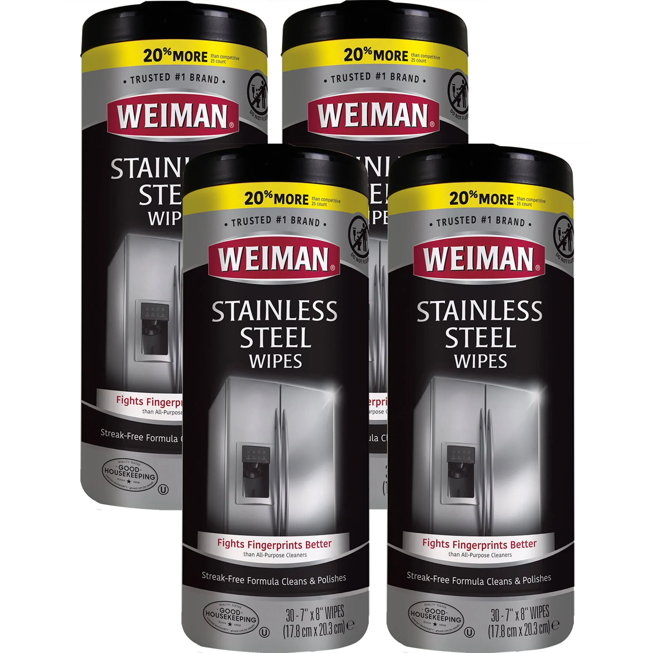 Weiman Stainless Steel Wipes 4 Pack