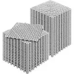 VEVOR Gray Interlocking Tile Drainage Tiles 12 x 12 in. Splicing Soft PVC Interlocking Drainage Floor Tiles - 50 Piece