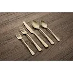 Cambridge Cerys Champagne Satin 20-Piece Flatware Set