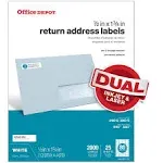 Office Depot Inkjet/Laser Return Address Labels, 0.5&#034; x 1.75&#034;, White, 2000-Pack