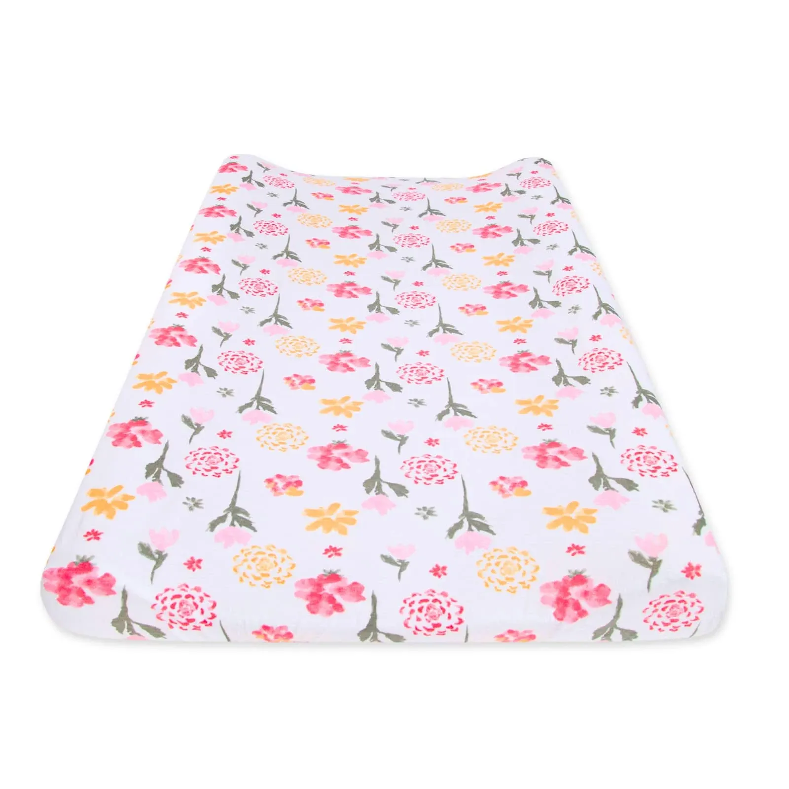 Watercolor Blooms BEESNUG® Organic Cotton Changing Pad Cover