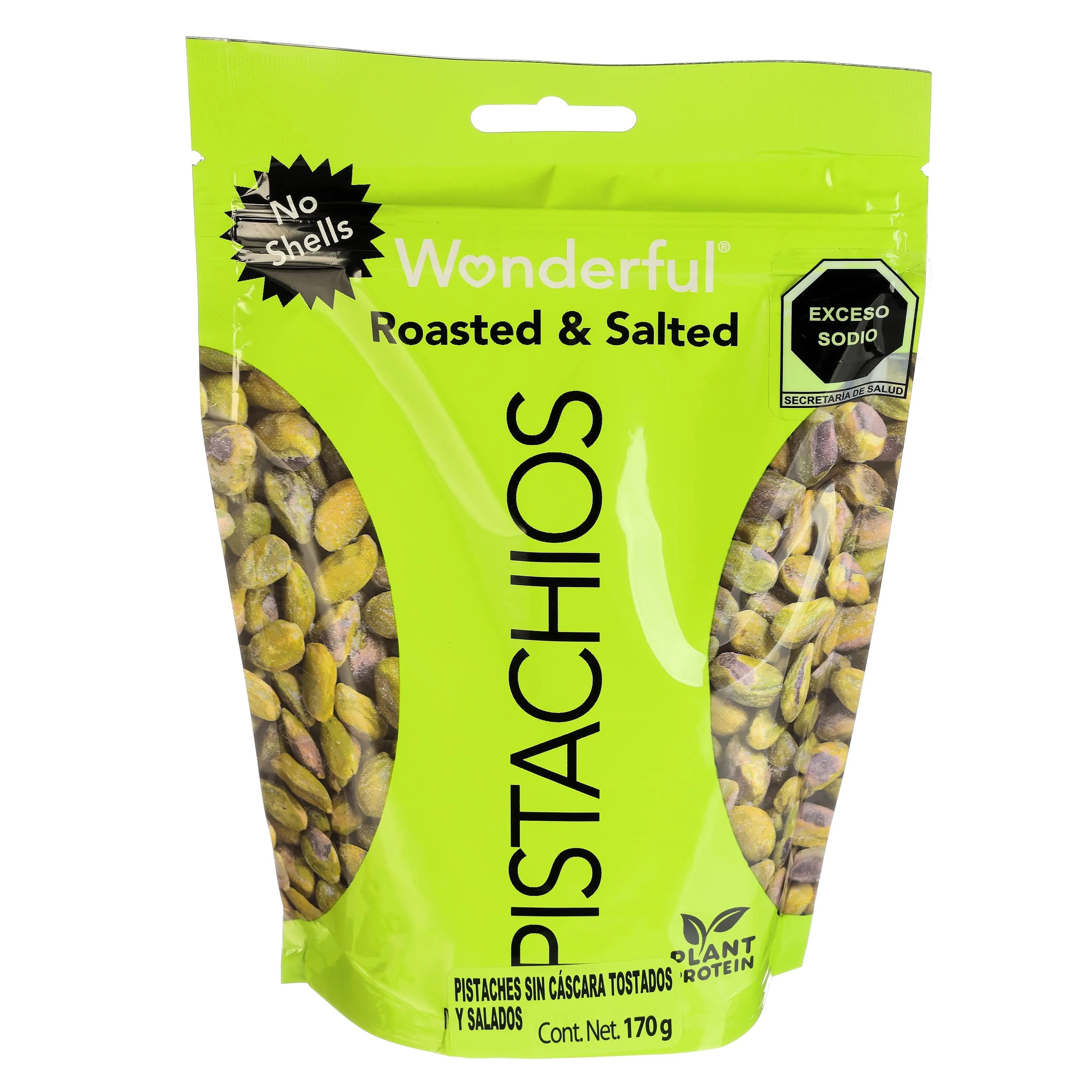 Wonderful - Roasted & Salted Pistachios, No Shells, 6 oz.