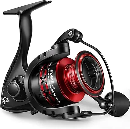 Piscifun Flame Spinning Reels, Lightweight 9+1BB Ultra Smooth Spinning Fishing Reels, 19.8LBs Max Drag, 500, 1000, 2000, 3000, 4000, 5000 Series, Red & Blue