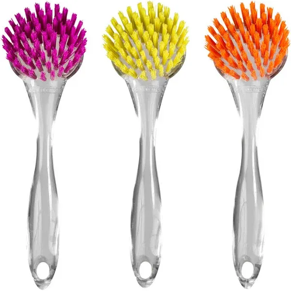 Casabella Round Brush Scrubber 1ea, Assorted Colors