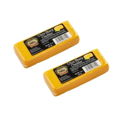 Troyer Cheese Shelf Stable Cheese Food Unsliced Pasteurized 8 oz Pack of 2