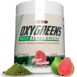 EHP LABS OxyGreens by EHPlabs - Daily Super Greens Powder, Spirulina Herbal Supplement with Prebiotic Fibre, Alkalizing Antioxidants & Immunity Wellness, 30 Serves (Guava Paradise) 1