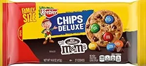 Keebler Chips Deluxe Cookies Rainbow with M&M's Chocolate Candies, 14.6 Oz. (Pack of 1)