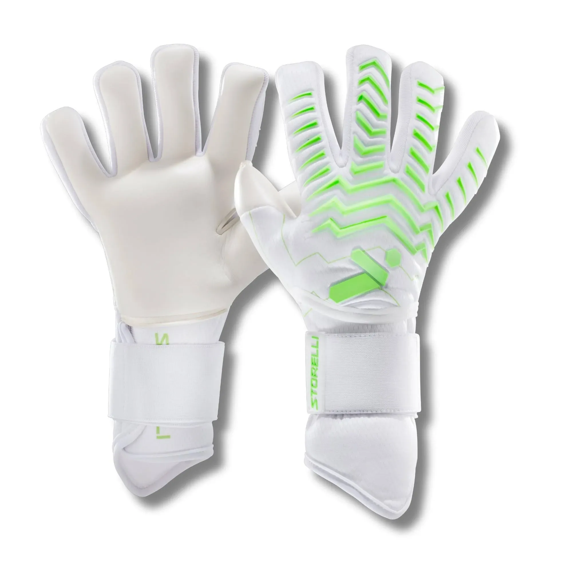 Storelli Electric Goalkeeper Gloves, High-Impact Hand Protection with 5 Removable Finger Spines and Wrist Strap