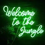 Faxfsign Welcome to The Jungle Neon Sign