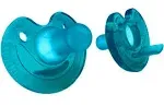 Notched Newborn Soothie Pacifier Green 0.3 Months Hospital Binky NEW, 2 PACK