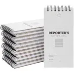 Juvale 12 Pack Reporters Notebook, Spiral Note Pad for Journalist, Detective (70 Sheets/140 Pages per Book, 4x8 in)