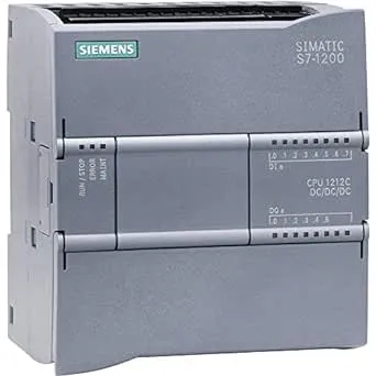 Siemens 6ES7 212-1AE40-0XB0 SIMATIC S7-1200, CPU 1212C, COMPACT CPU, DC/DC/DC, ONBOARD I/O: 8 DI 24V DC; 6 DO 24 V DC; 2 AI 0-10V DC, POWER SUPPLY: DC 20.4-28.8 V DC, PROGRAM/DATA MEMORY: 75 KB