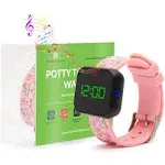 Potty Training Timer Watch with Flashing Lights and Music Tones - Water Resistant, Rechargeable, Unicorn Pattern Colorful Band