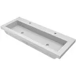 Trough 48" Stone Bath Sink Sink Finish: Slate