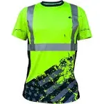 SafetyShirtz Hi Vis Work Shirts - SS360 American Grit High Visibility Shirt - Breathable ANSI Class 2 Safety Shirt