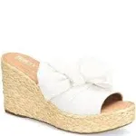 Born Adalia Knit Bow Jute Platform Wedge Slides - 7M