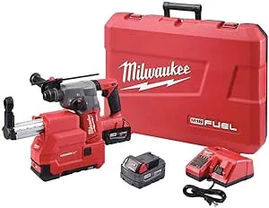 Milwaukee 2712-22DE M18 Fuel 1" SDS Plus Rotary Hammer with De Kit