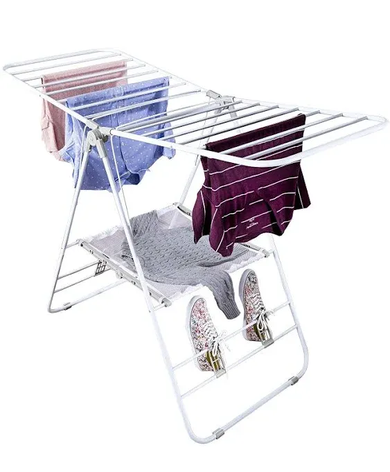 Honey-Can-Do Heavy Duty Gullwing Drying Rack, White Metal