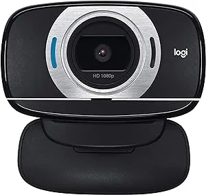 logitech HD Laptop Webcam C615 with Fold-and-Go Design, 360-Degree Swivel, 1080p Camera(Renewed)