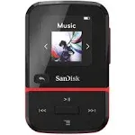 SanDisk 32GB Clip Sport Go Wearable MP3 Player Red FM Radio SDMX30-032G-G46R