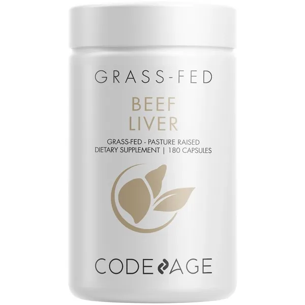 Grass-Fed Beef Liver, Grass-Finished, Pasture-Raised, Freeze-Dried Glandular Supplement, 180CT