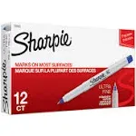 Sharpie 37003 Ultra-Fine Permanent Marker, Marks On Paper and Plastic, Resist Fading and Water, AP Certified, Blue Color, Pac