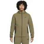 Men's Nike Sportswear Tech Fleece Dark Grey Heather/Black Windrunner Full Zip Hoodie M