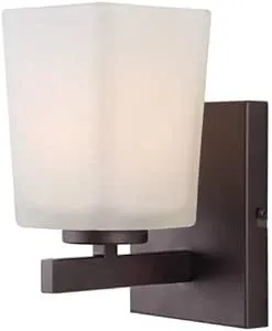 Canarm LTD IVL472A01ORB Hartley 1 Light Vanity, Oil Rubbed Bronze with Flat Opal Glass